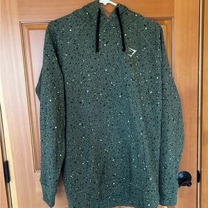 Gym Hoodie Sweatshirt - Olive Green Speckle